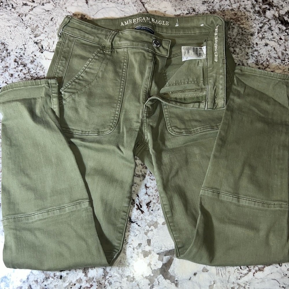 American Eagle Outfitters Olive Green Skinny Pants